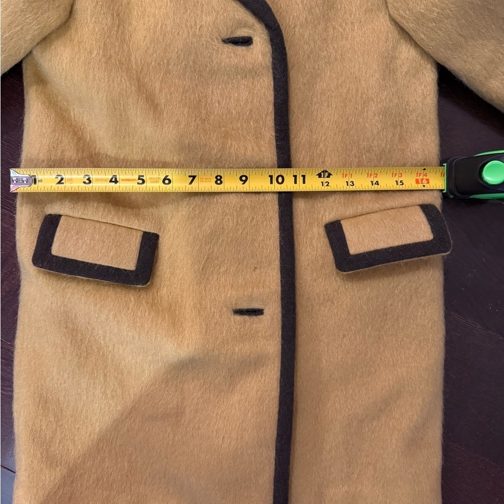 VTG Lodenfrey 60s Austrian Yellow Loden Wool Mohair Coat Petite XXS/Kids 12 - Picture 13 of 13
